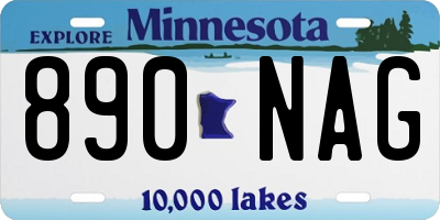 MN license plate 890NAG