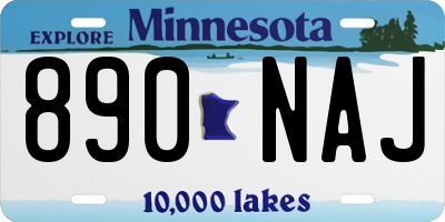 MN license plate 890NAJ
