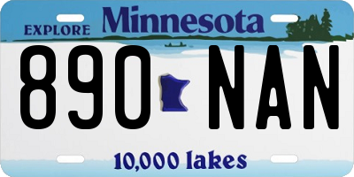 MN license plate 890NAN