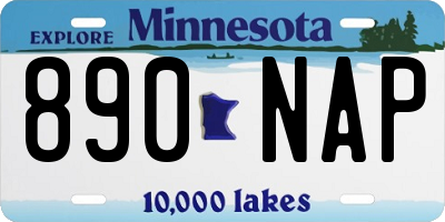 MN license plate 890NAP