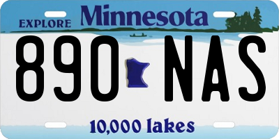 MN license plate 890NAS