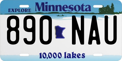MN license plate 890NAU