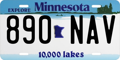 MN license plate 890NAV