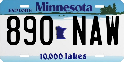 MN license plate 890NAW