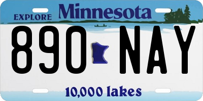 MN license plate 890NAY