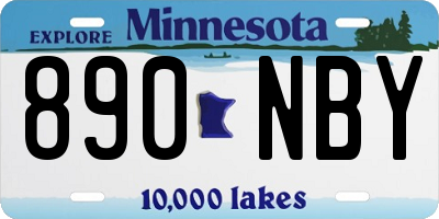 MN license plate 890NBY
