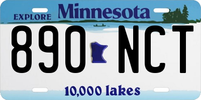 MN license plate 890NCT