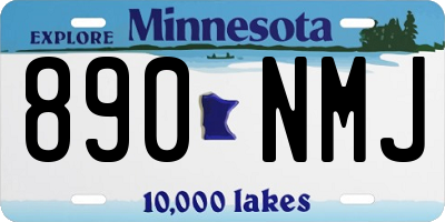 MN license plate 890NMJ