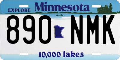 MN license plate 890NMK
