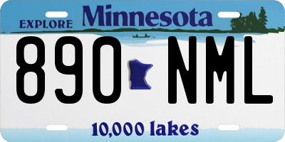 MN license plate 890NML