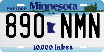 MN license plate 890NMN
