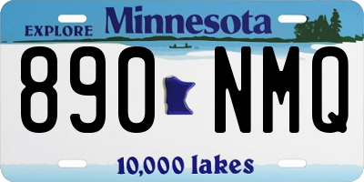 MN license plate 890NMQ