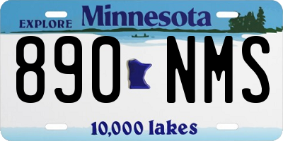 MN license plate 890NMS
