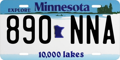MN license plate 890NNA