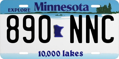 MN license plate 890NNC