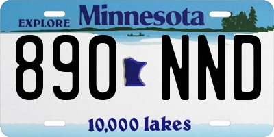 MN license plate 890NND