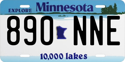 MN license plate 890NNE