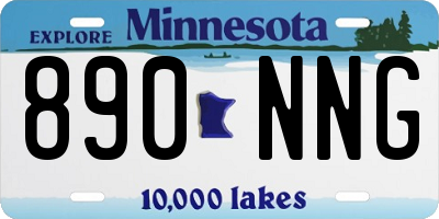 MN license plate 890NNG