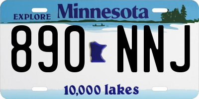 MN license plate 890NNJ