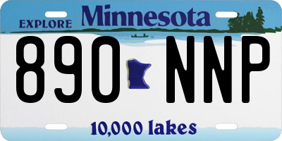 MN license plate 890NNP