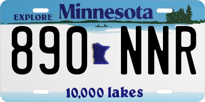 MN license plate 890NNR
