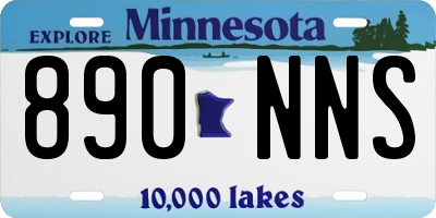 MN license plate 890NNS