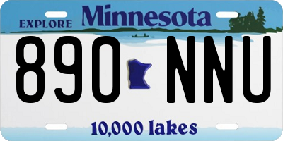 MN license plate 890NNU