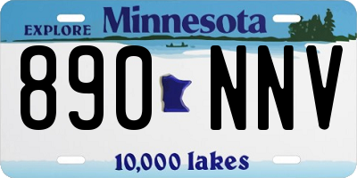 MN license plate 890NNV