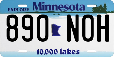 MN license plate 890NOH