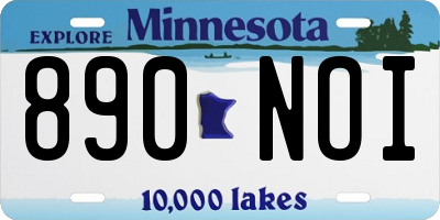MN license plate 890NOI