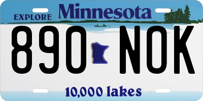 MN license plate 890NOK