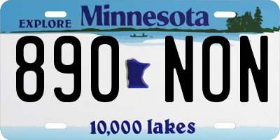 MN license plate 890NON