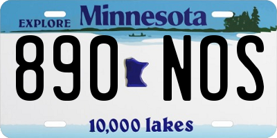 MN license plate 890NOS
