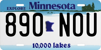 MN license plate 890NOU