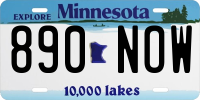 MN license plate 890NOW