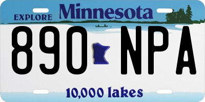 MN license plate 890NPA