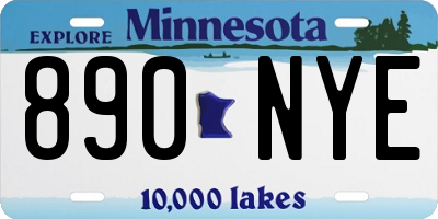 MN license plate 890NYE