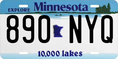 MN license plate 890NYQ