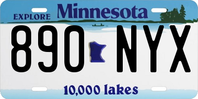 MN license plate 890NYX