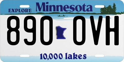 MN license plate 890OVH