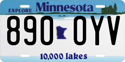 MN license plate 890OYV