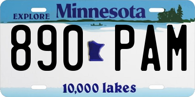 MN license plate 890PAM