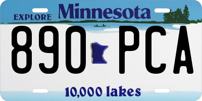 MN license plate 890PCA