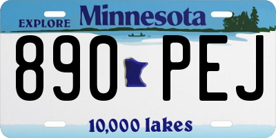 MN license plate 890PEJ