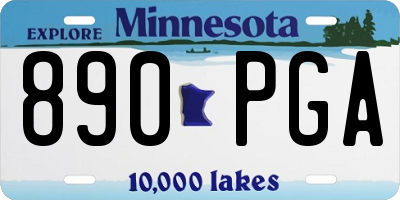 MN license plate 890PGA