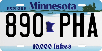 MN license plate 890PHA