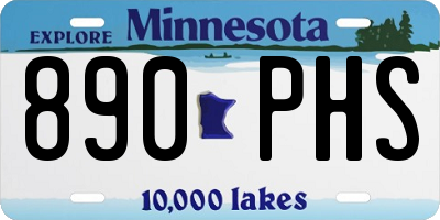 MN license plate 890PHS