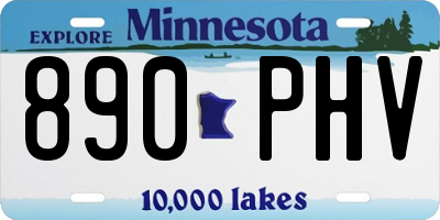 MN license plate 890PHV
