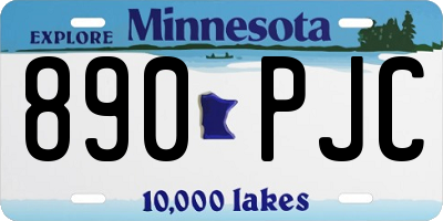 MN license plate 890PJC
