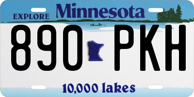 MN license plate 890PKH